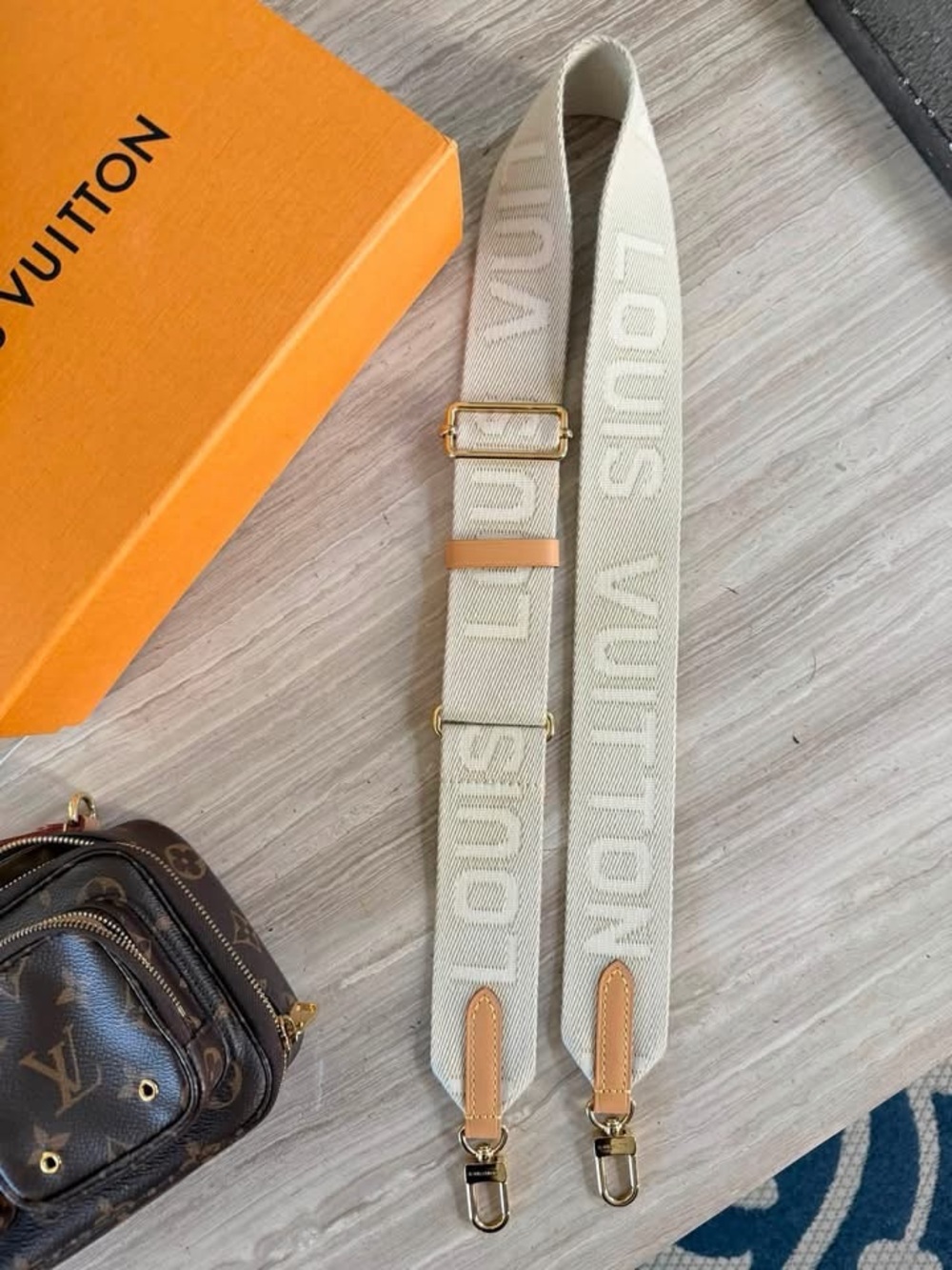 Louis Vuitton Cream Bandoulière Adjustable Strap